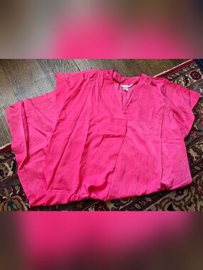 H&M Fuchsia Pink V-Neck Maxi Dress